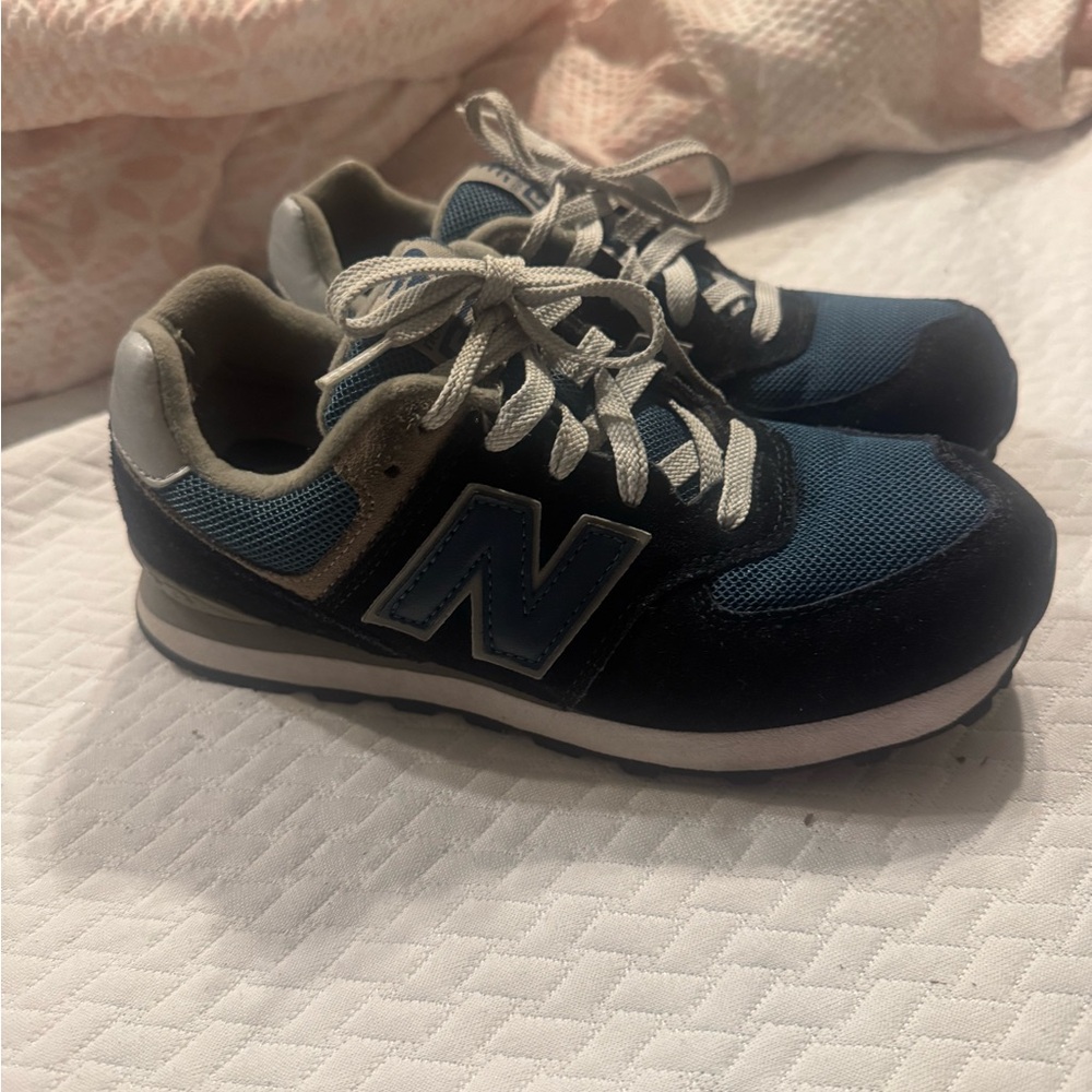 New Balance Kids Navy and Gray Sneakers